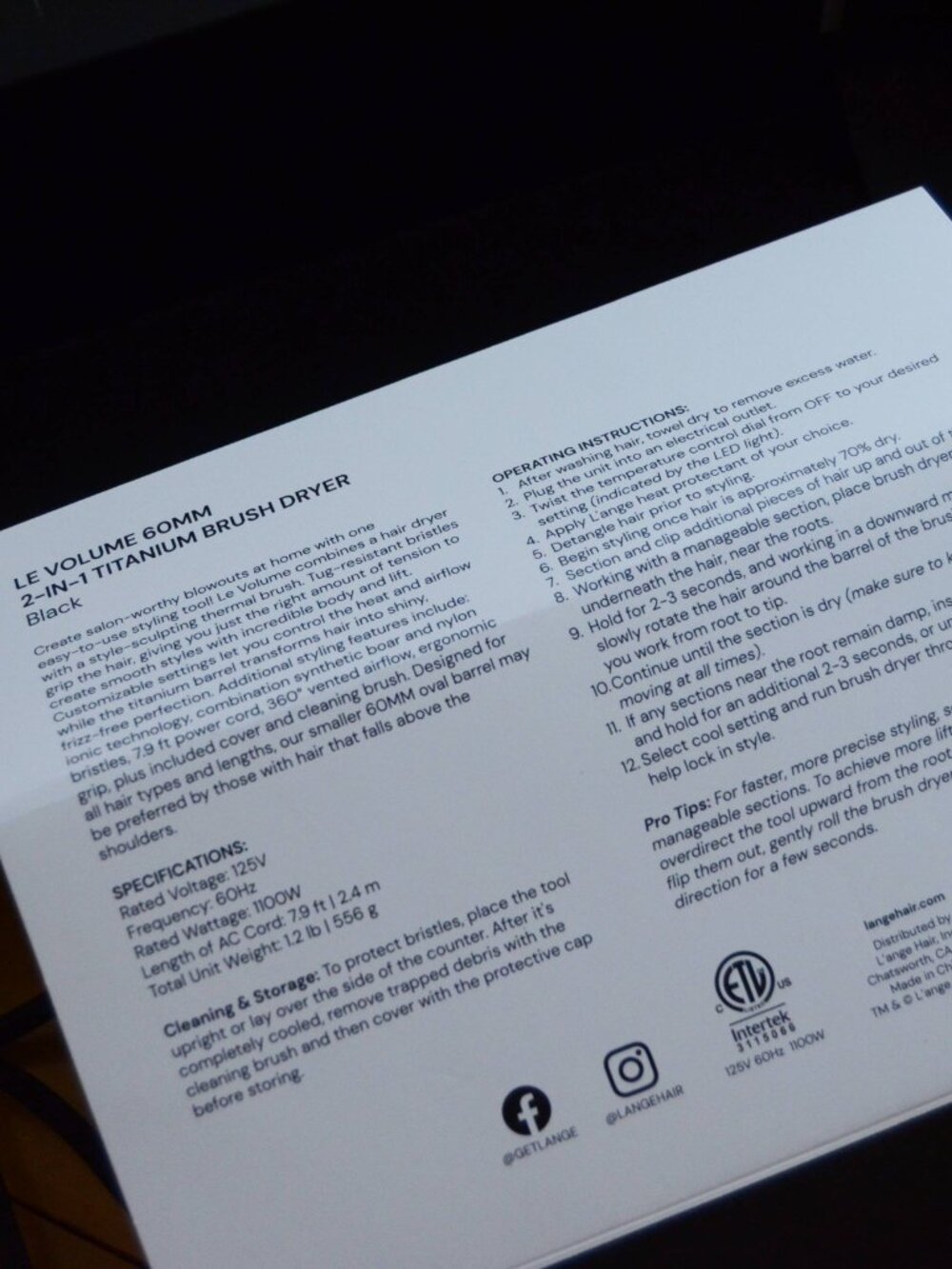 L'ANGE Le Volume 60MM 2-in-1 Titanium Brush Dryer Black - Picture 13 of 14
